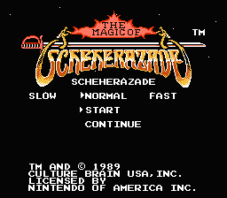 The Magic of Scheherazade title screenshot